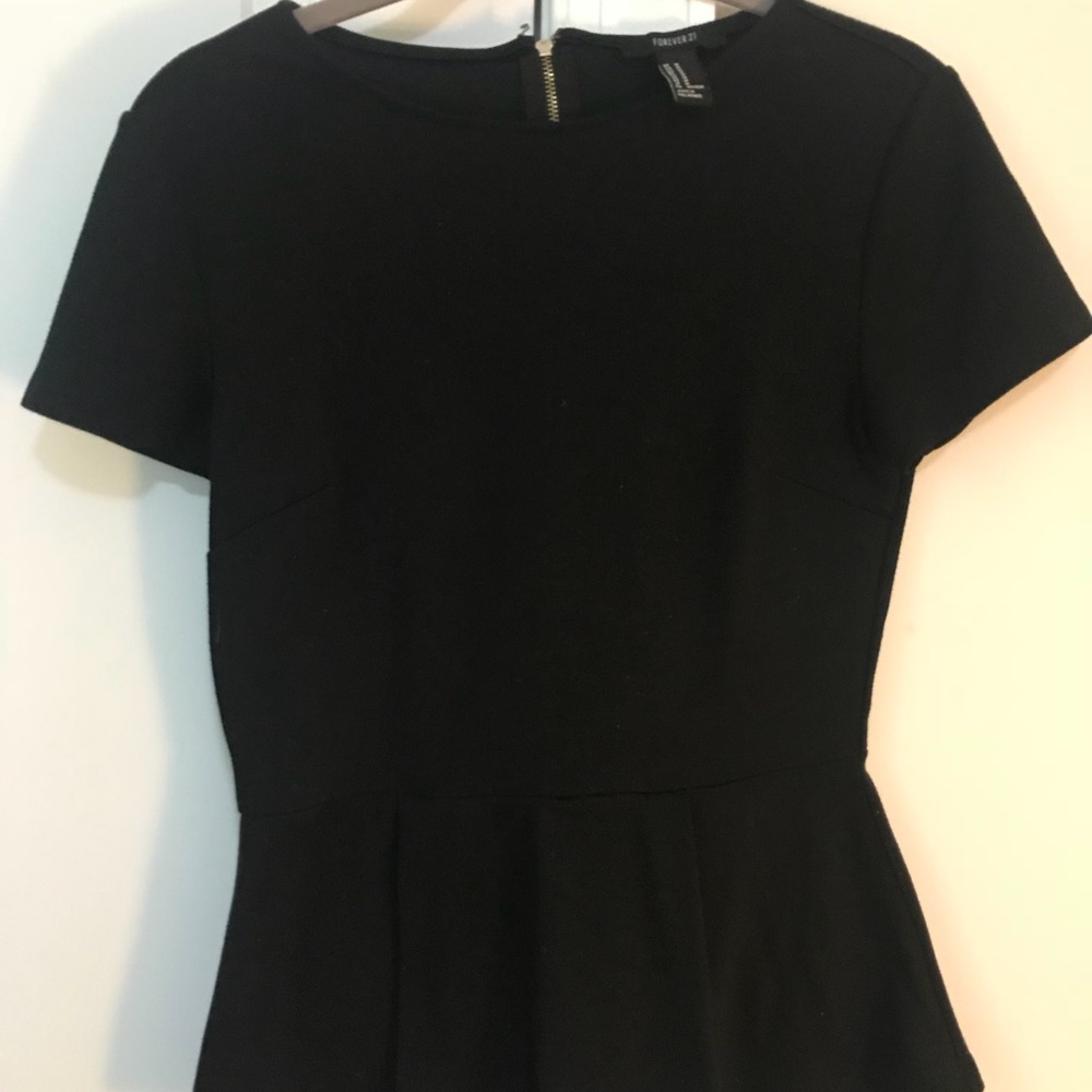 Black Peplum top